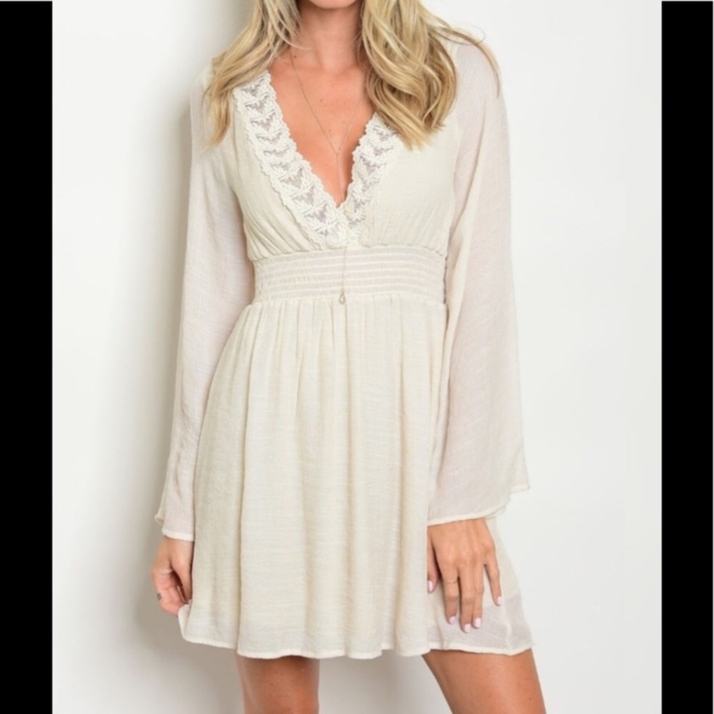 New! Crochet Trimmed Dress - Picture 1 of 6